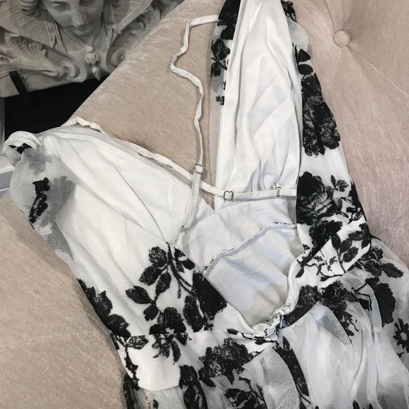 Luxxel Tulle Velvet Floral Maxi Dress - Picture 6 of 8